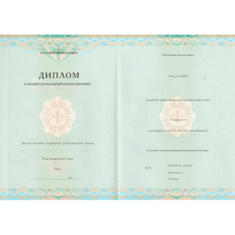 Диплом о профессиональной переподготовке 2013-2025, образец